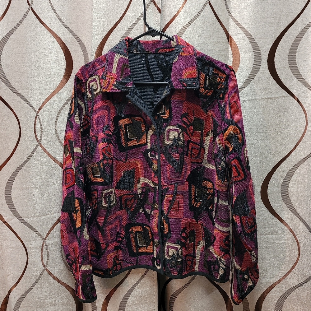 Abstract Cloth Reversible Jacket - Picture 1 of 11